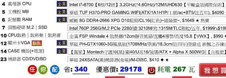 最近想組中高階的桌電 請專家幫健檢