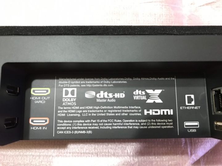 VIZIO SB36512-F6  ATMOS SOUNDBAR 簡單開箱文