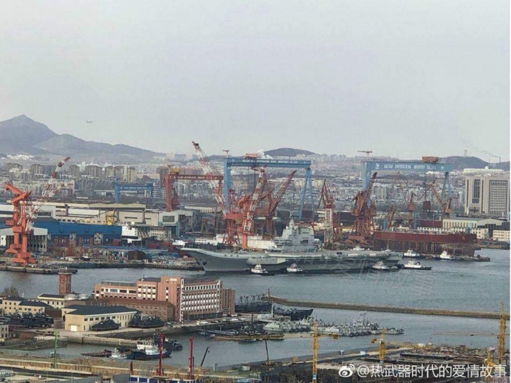002號航母今天開始第四次海試