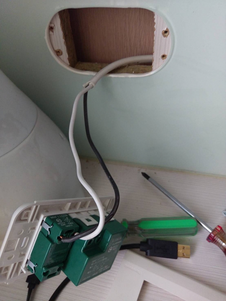 求救：請問更換國際牌USB插座，只有一條電線要怎麼接，謝謝!!