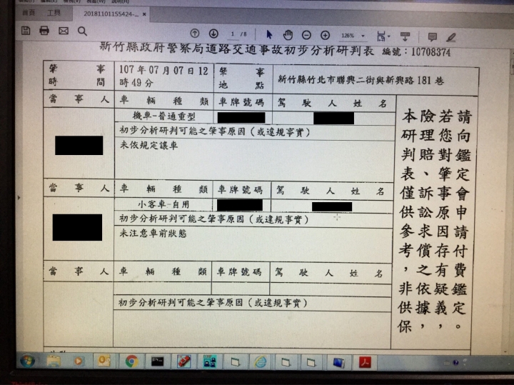 被撞又被告!!!無言.......!! (結案:無罪)