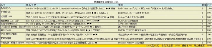 幫同事問的!!! 40K組電腦的菜單