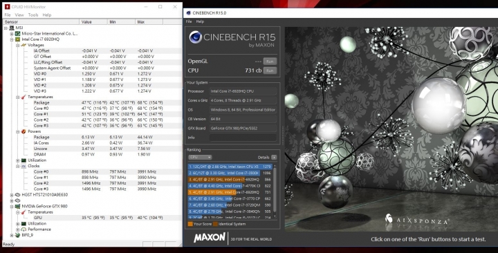 GT80S-6QF I7-6920HQ超4G溫度近百散熱加強處理-無液金