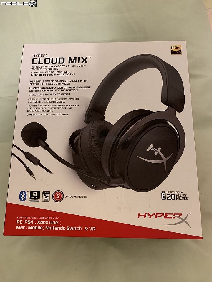 電玩展開箱 HyperX Cloud MIX HiRes 遊戲有線/無線藍芽耳機