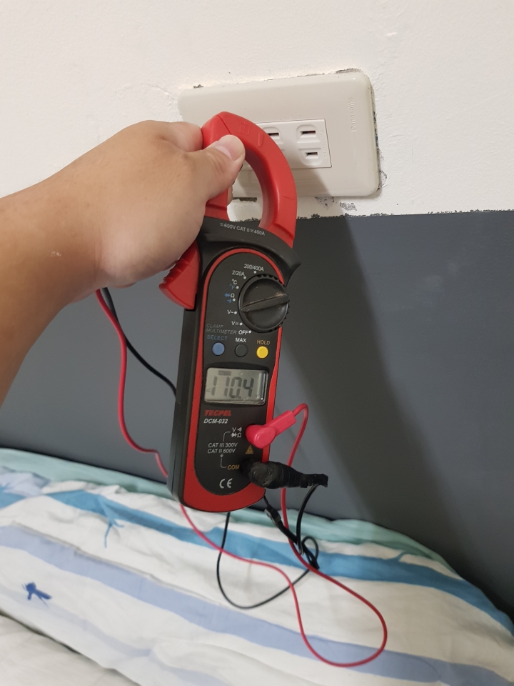 新接插座，電壓不足，電錶測量不同，求高手解答
