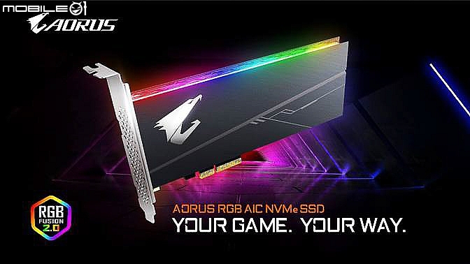 技嘉再度推出NVMe AORUS RGB SSD固態硬碟 飆速3480MB/s