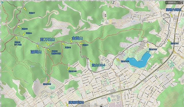 路線紀錄：【金面山】【剪刀石山】【論劍山】【大崙頭山】【大崙尾山】〖翠山步道〗