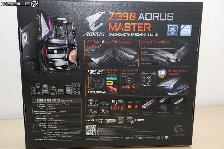 [開箱]  Z390 散熱用料強化中高階誠意之作 Z390 AORUS MASTER 大師超頻