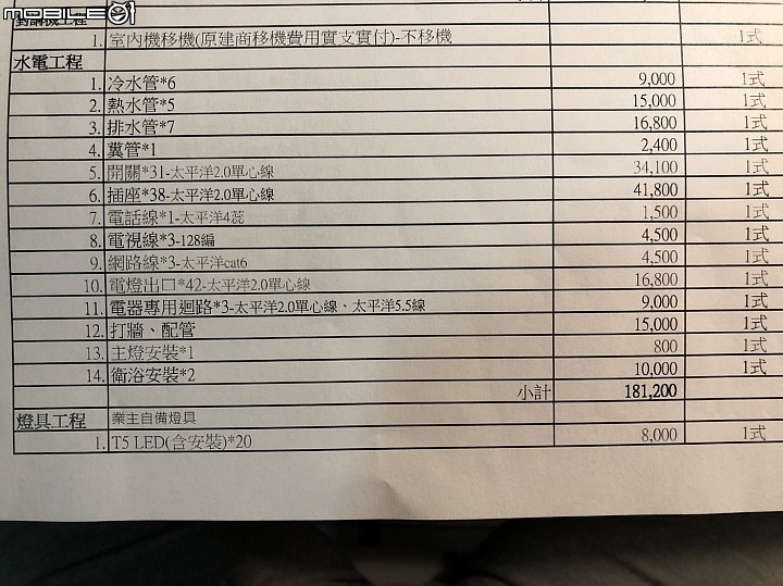 水電工程報價單