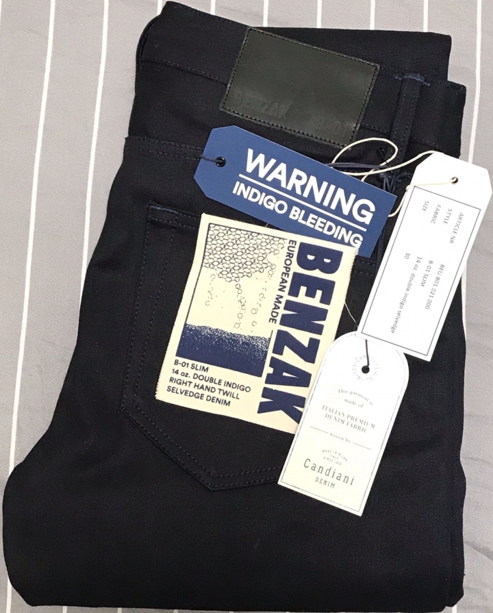 [開箱]Benzak Denim Developers B-01 double indigo selvedge 雙染布邊