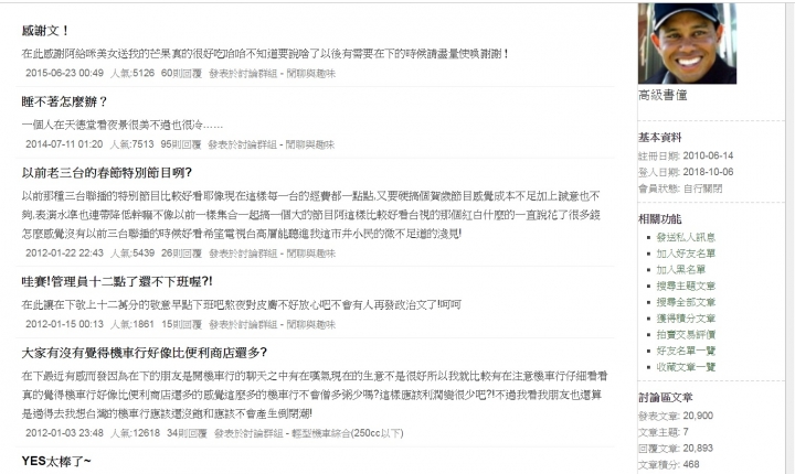 會員"高級書僮"緬懷樓