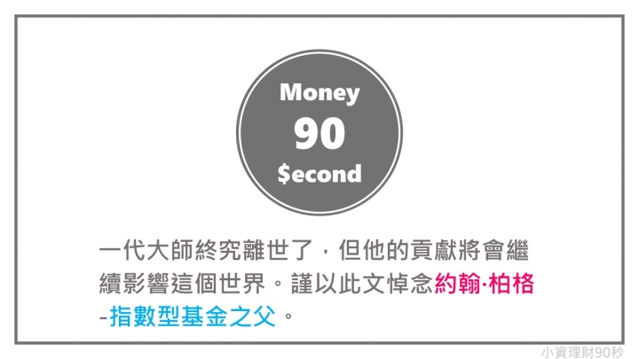 <小資理財90秒> S01-投資大師特輯-約翰·柏格