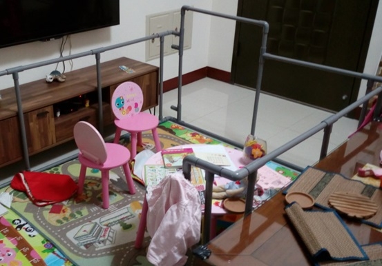 (DIY)用水管自製小朋友Playpen