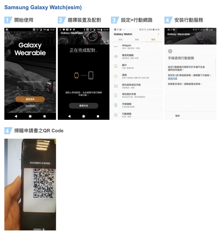 中華默默推出..三星Galaxy Watch LTE ..eSIM功能(一號多機服務)！