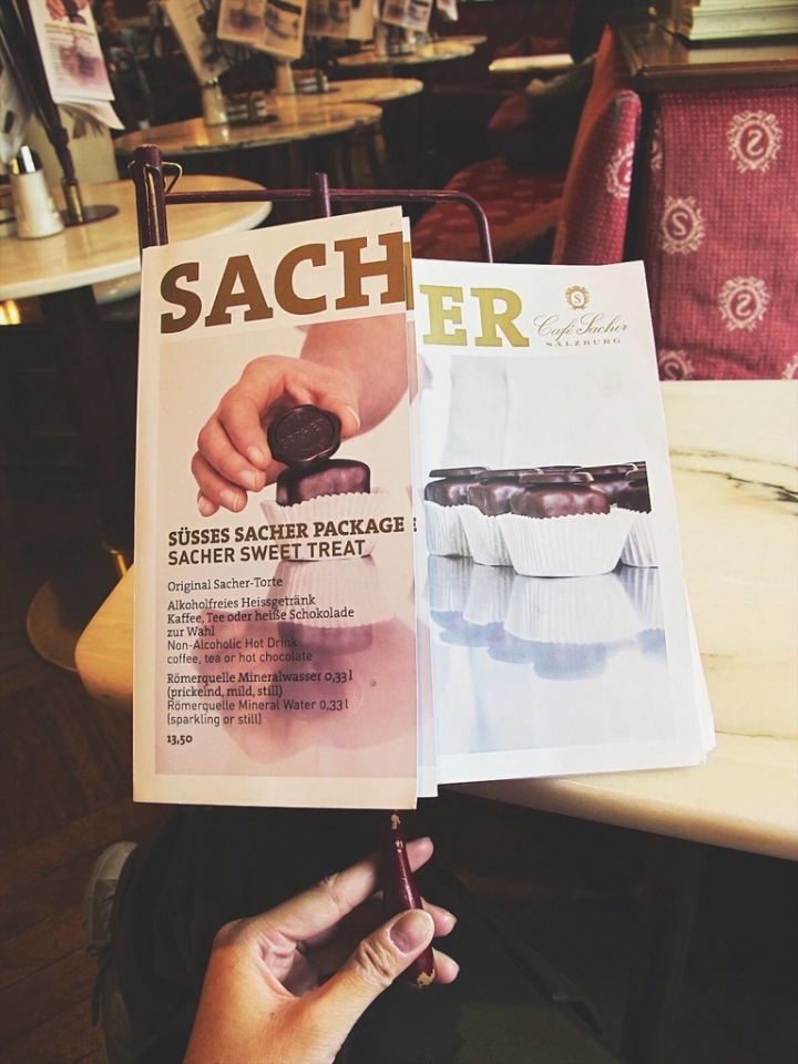 【Salzburg.食】薩爾斯堡百年Cafe Sacher一嚐奧地利國寶甜點沙河蛋糕