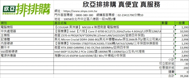 預算4萬以內不含作業系統