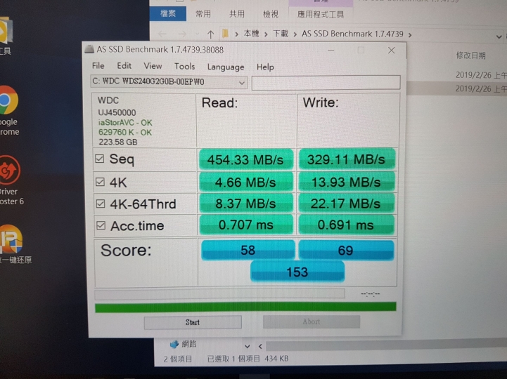 點我看大圖 WD GREEN SSD 跑測試軟體分數異常的低?!