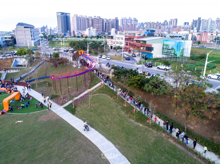 桃園風禾公園50公尺長滾輪溜滑梯｜空拍｜地景｜圖多