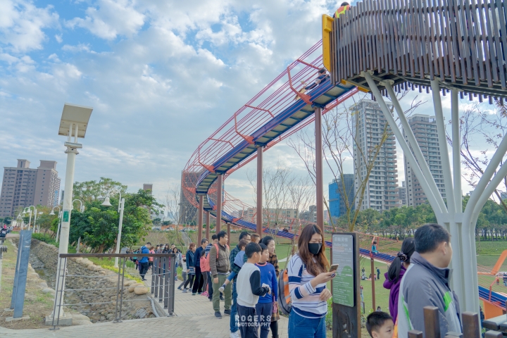 桃園風禾公園50公尺長滾輪溜滑梯｜空拍｜地景｜圖多