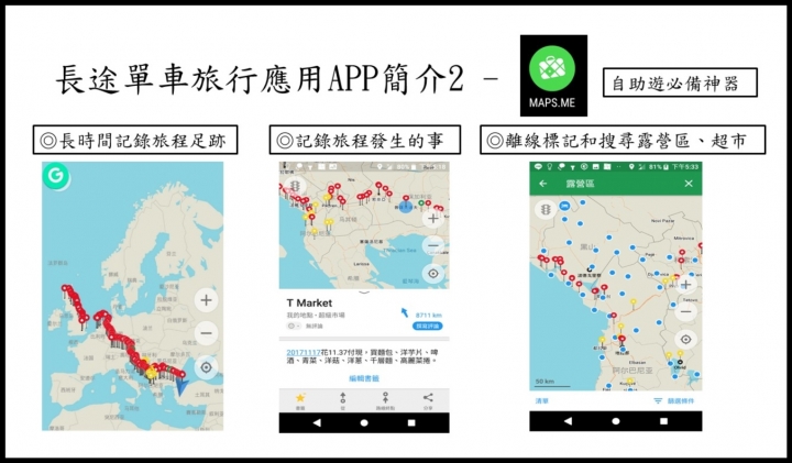 點我看大圖 長途單車旅行6大實用免費APP分享