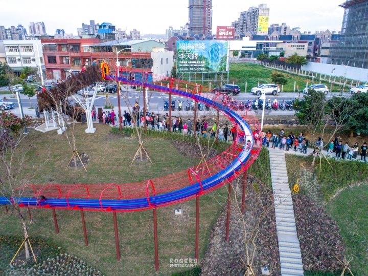 桃園風禾公園50公尺長滾輪溜滑梯｜空拍｜地景｜圖多