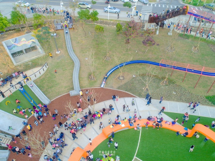 桃園風禾公園50公尺長滾輪溜滑梯｜空拍｜地景｜圖多