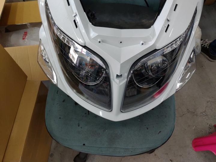 (補行照、路燈照片)RV 180 ABS 鹵素→紅色彗星LED→阿波羅LED魚眼