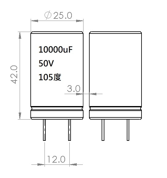 低音喇叭 的 10000uF 50V 105度 電容 更換建議