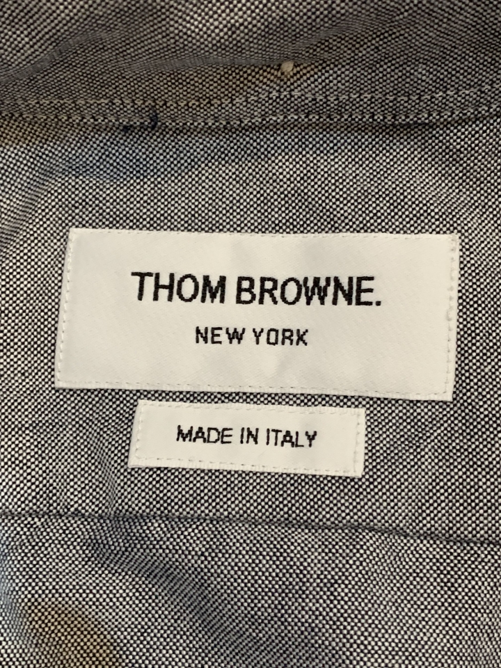 「開箱」Thom Browne 紅白藍斜線藍色牛津襯衫