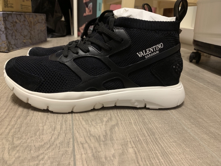 「開箱」Valentino GARAVANI 黑色編織 sneakers