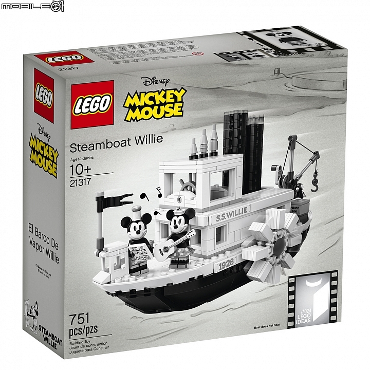 【海外新訊】經典迪士尼汽船威利號再現！LEGO ideas Steamboat Willie 21317 即將開賣