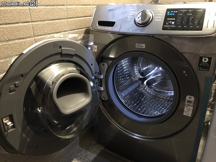 第二次開箱 三星潔淨門滾筒洗衣機 WF19N8750KP/TW