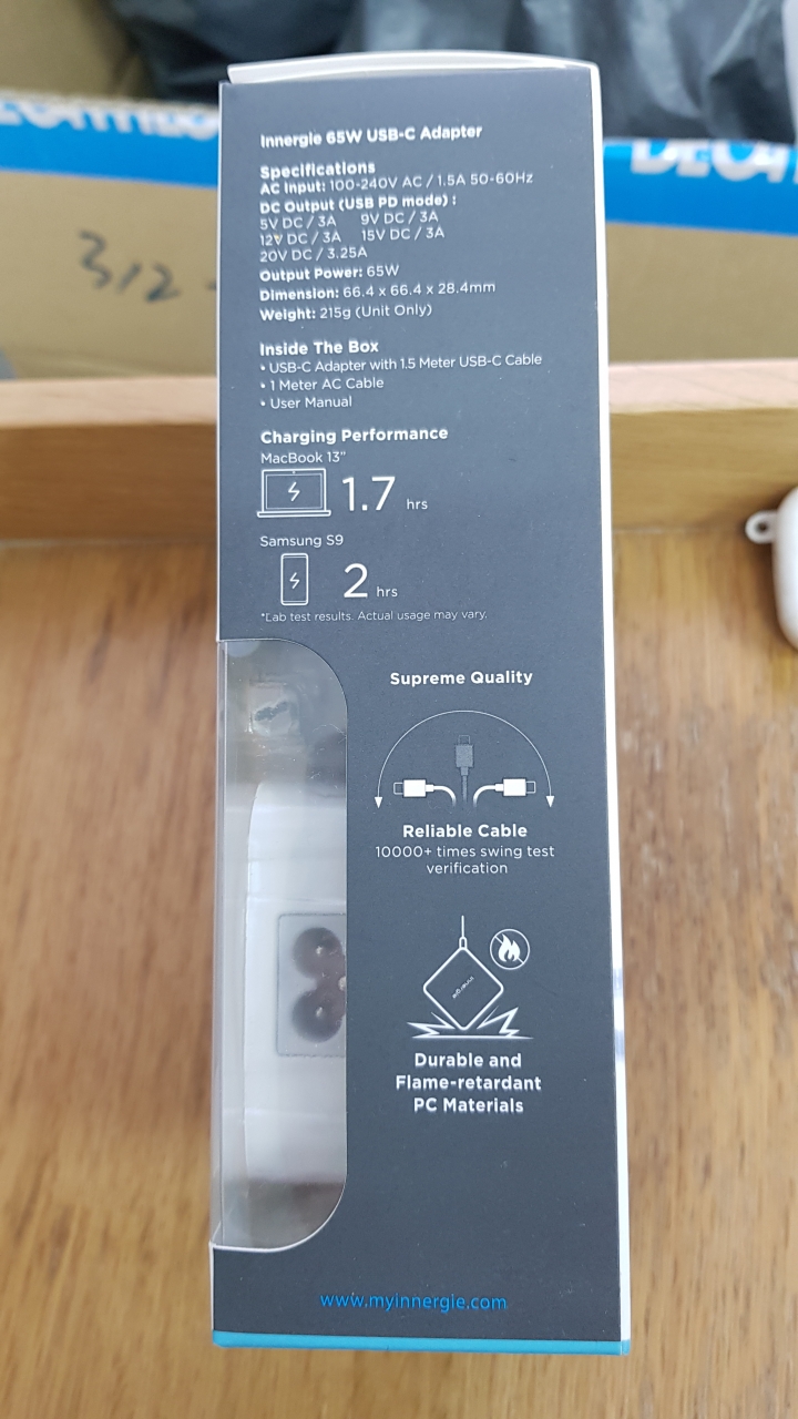 ［初心開箱］Innergie 65W充電Macbook pro