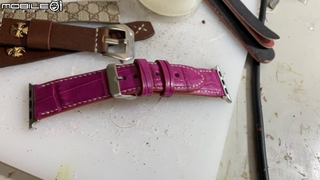 DIY 手作竹節鱷魚皮 APPLE WATCH 錶帶