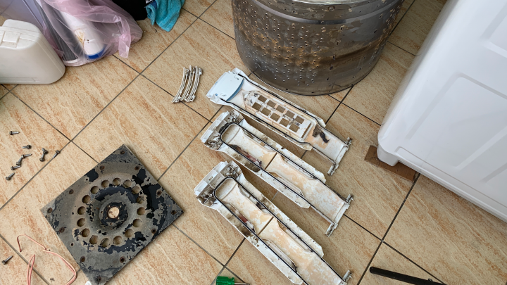 洗衣機 拆解清洗 DIY Toshiba AW-DC16WAG