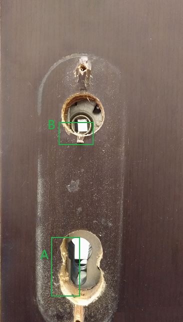 [求助] 門鎖更換  舊孔如何挖大?