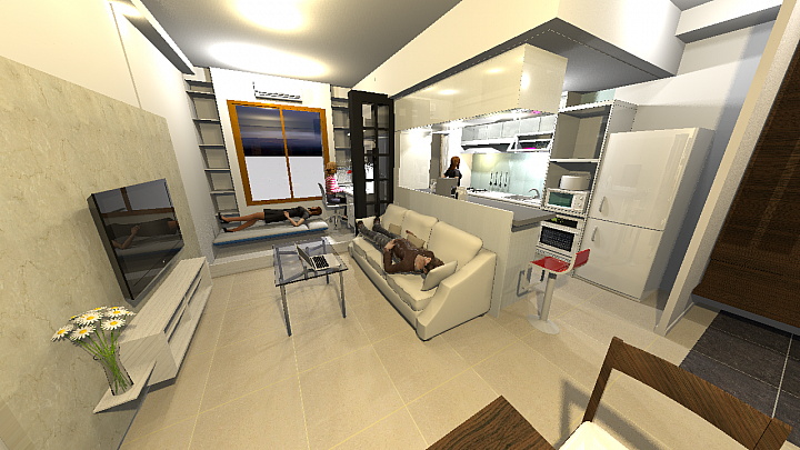 [分享] 2房16坪 使用Sweet Home 3D嘗試自己設計的作品