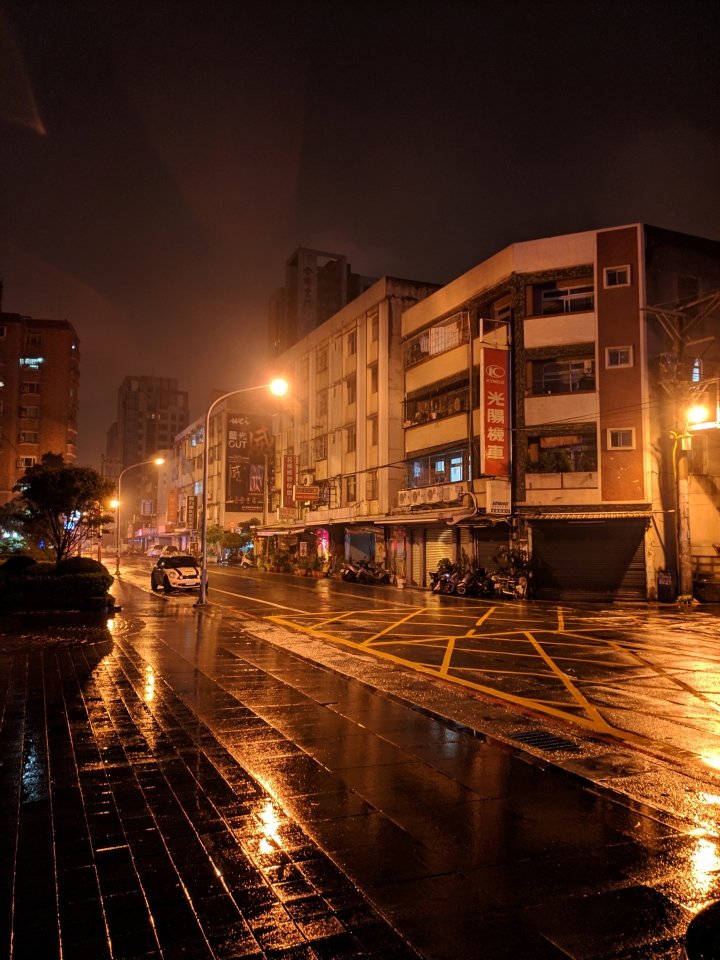 小米9 內建夜景模式 與 谷哥相機夜景模式對比