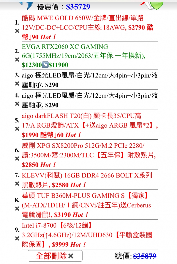 超出預算...替換什麼配件效能不會差太多！