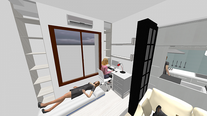 [分享] 2房16坪 使用Sweet Home 3D嘗試自己設計的作品