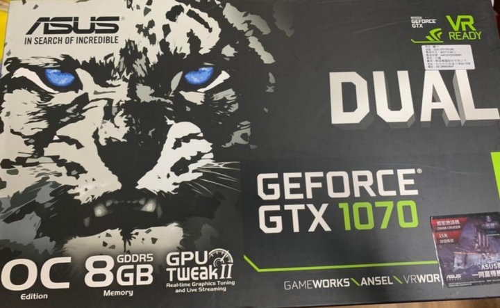 買了張 ASUS GeForce GTX 1070 O8G 二手顯示卡 數值怪怪的