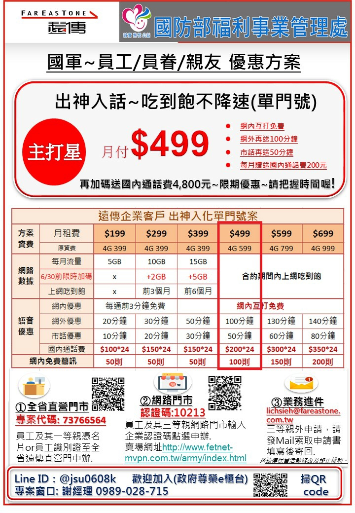 遠傳五月399不降速吃到飽…身份限定