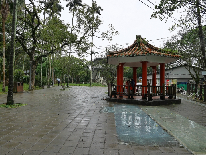 桃園 大溪 大溪橋與景觀透明電梯，外掛中正公園 — 美侖美奐的巴洛克裝飾現代人行橋與方便的垂直電梯