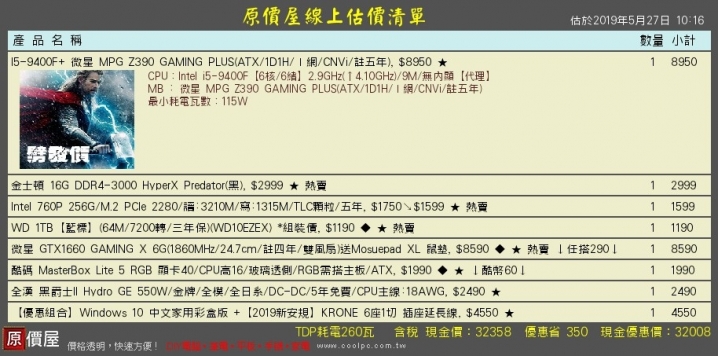 自組電腦 菜單健檢