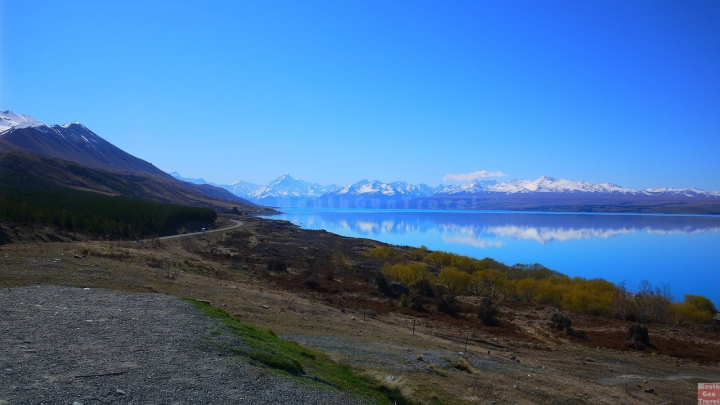 【紐西蘭●南島】Lake Pukaki湖往庫克山前的美麗湖景,High Country Salmon鮭魚養殖場