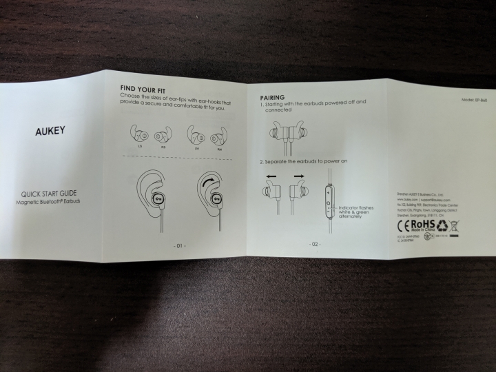 Aukey BP-E60 藍芽耳機 （Type-C充電）開箱