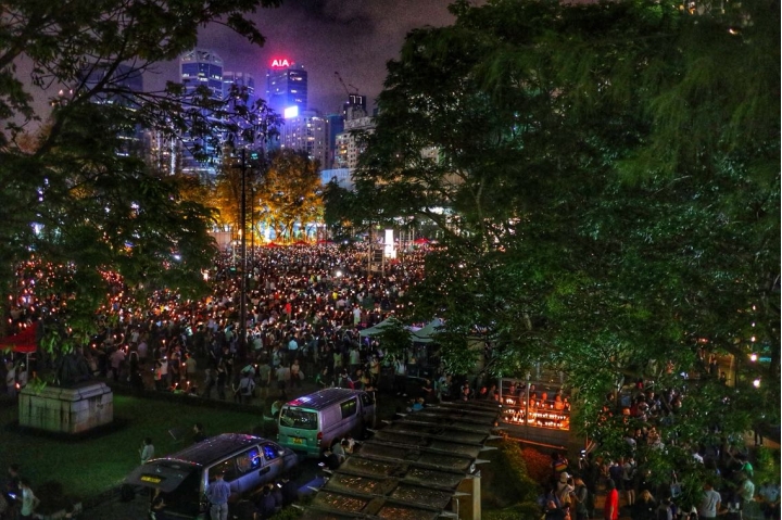 【原创】刚刚在香港六四纪念活动现场拍的