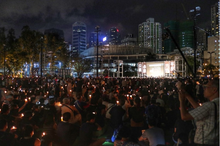 【原创】刚刚在香港六四纪念活动现场拍的