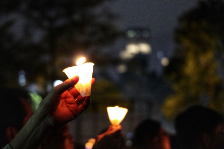【原创】刚刚在香港六四纪念活动现场拍的