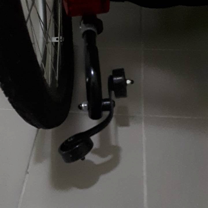 我兒子開電動輪椅倒頭災